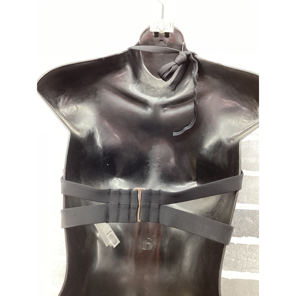 Victorias Secret Swim Black Push Up Underwire Halter Bikini Top 34D New - Picture 5 of 7